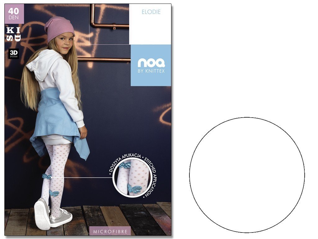 Rajstopy Dla Dzieci W Kropki Z Kokardą 104-110 Bianco