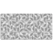 Podkładki na biurko - Podkład na biurko Liście w szarości 120x60 cm - miniaturka - grafika 1