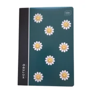 Zeszyty szkolne - Zeszyt w linię A5/60k zielony w białe stokrotki wytrzymała okładka idealny do szkoły - miniaturka - grafika 1