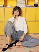 Koszule damskie - Elegancka biała koszula - miniaturka - grafika 1