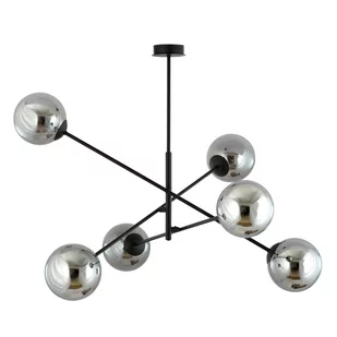 Emibig LINEAR 6 BLACK/GRAFIT 1167/6 lampa sufitowa żyrandol nowoczesny klosze 1167/6 - Lampy sufitowe - miniaturka - grafika 2