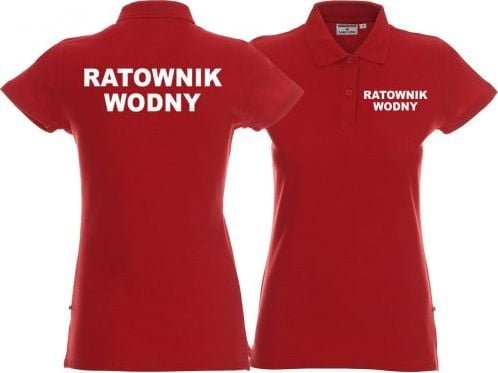 Promostars LPP - Koszulka Polo damska RATOWNIK WODNY czerwona
