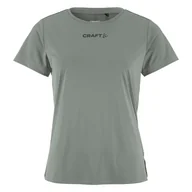 Koszulki i topy damskie - Damska Koszulka z krótkim rękawem CRAFT CORE ESSENCE SS TEE 2 W 1915291-647000 – Szary - miniaturka - grafika 1