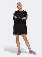 Sukienki - adidas Sukienka dzianinowa adicolor HM4688 Czarny Relaxed Fit - miniaturka - grafika 1