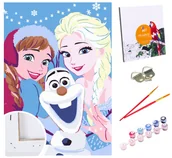 Malowanie po numerach - Zestaw Do Malowania Po Numerach, 20X30 Cm, Przyjaciółki Olafa - miniaturka - grafika 1