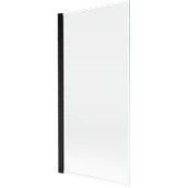 Parawany nawannowe - Mexen Mist parawan nawannowy 1-skrzydłowy 90 x 150 cm, transparent, czarny - 8A9-090-001-70-00 - miniaturka - grafika 1