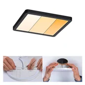 Oprawy, klosze i abażury - Paulmann Panel Areo dimtowarm kątowy czarny 17,5cm - miniaturka - grafika 1