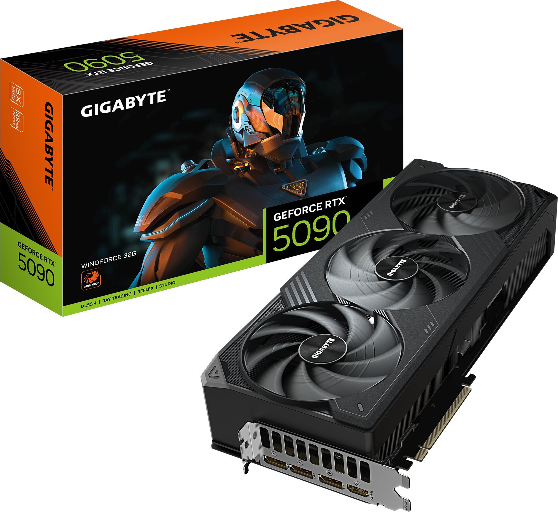 Gigabyte GeForce RTX 5090 Windforce 32GB GDDR7 DLSS4 GV-N5090WF3-32GD
