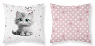 Pościel dla dzieci - Poszewka dziecięca bawełniana 40x40 psba 0043a kotek - miniaturka - grafika 1