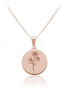 Naszyjniki - Kwiaty Polskie - Naszyjnik z Wrotyczą - rose gold - miniaturka - grafika 1