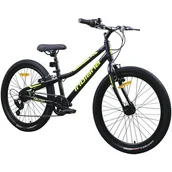 Rowery - Rower młodzieżowy INDIANA Falcon 24 cale Czarno-zielony - miniaturka - grafika 1