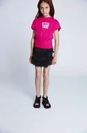 Koszulki dla dziewczynek - Dkny t-shirt bawełniany dziecięcy kolor różowy - DKNY - miniaturka - grafika 1