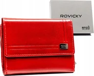 Portfele - Rovicky Portfel damski ze skóry naturalnej zamykany na zatrzask - Rovicky NoSize - miniaturka - grafika 1