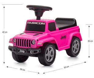 Pojazd Jeep Rubicon Gladiator Pink - Jeździki dla dzieci - miniaturka - grafika 10
