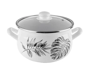Fl1 GARNEK EMALIOWANY PYZA Z/P MONSTERA 18CM 2,8L 001-GAR-18BDC/MONSTERA - Garnki - miniaturka - grafika 1