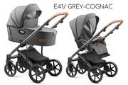 Wózki dziecięce - JEDO TAMEL 2W1 E41/ Grey-Cognac - miniaturka - grafika 1