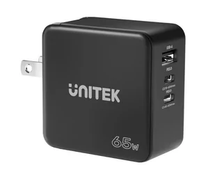 Unitek GaN 1x USB-A 2x USB-C 65W Quick Charge 3.0 - Ładowarki do telefonów - miniaturka - grafika 1