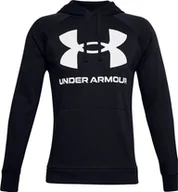 Bluzy męskie - Under Armour Bluza męska Rival Fleece Big Logo HD czarna r. XXL 1357093 001 - miniaturka - grafika 1