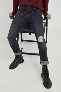 Spodnie męskie - Wrangler jeansy Larston Authentic Black męskie - grafika 1