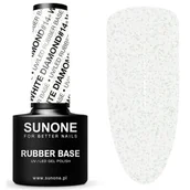 Lakiery hybrydowe - Sunone Rubber Baza kauczukowa Hybryda 5g White Dia - miniaturka - grafika 1