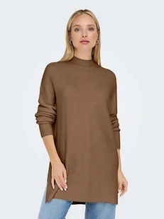 ONLY Sweter w kolorze jasnobrązowym - Swetry damskie - miniaturka - grafika 1