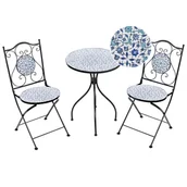 Meble ogrodowe - Zestaw mebli balkonowych Składane CHAPECO Metal Czarny - miniaturka - grafika 1