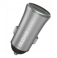 Ładowarki samochodowe - Dudao 3,4A inteligentna ładowarka samochodowa 2x USB srebrny (R6S silver) - miniaturka - grafika 1
