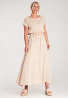 Komplety bielizny - Komplet Bluzka I Spódnica Komplet Damski Na Lato Beżowy M1219 R. S/M - miniaturka - grafika 1