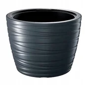 Donice - Donica imitacja kamienia okrągła antracyt Maze 47,5 cm - miniaturka - grafika 1