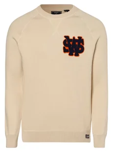 Superdry - Sweter męski, beżowy - Bluzy męskie - miniaturka - grafika 1