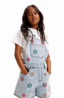Spodnie i spodenki dla dziewczynek - Desigual ogrodniczki dziecięce - miniaturka - grafika 1