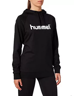 Bluzy damskie - Hummel Hummel Hmlgo Cotton bluza damska z kapturem z logo czarny czarny X-S 203517-2001 - grafika 1