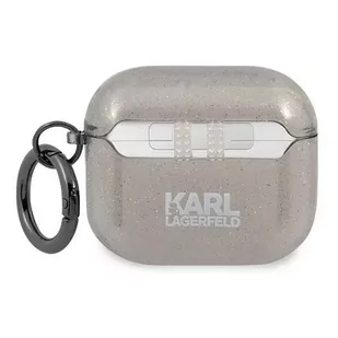 Karl Lagerfeld KLA3UKHGK AirPods 3 cover czarny/black Glitter Karl`s Head - Akcesoria do słuchawek - miniaturka - grafika 2