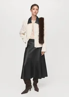 Spódnice - MANGO - Spódnica midi z imitacji skóry czarny - 38 - Kobieta - miniaturka - grafika 1