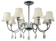 Lampy sufitowe - Elegancki żyrandol z wiszącymi kryształkami 38-11602 z serii SORENTO - miniaturka - grafika 1