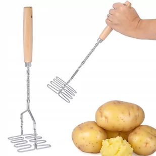 Tłuczek do ziemniaków ubijak praska metalowy duży - Pozostałe akcesoria kuchenne - miniaturka - grafika 1