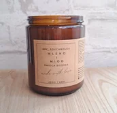 Świece - Świeca Sojowa Zapachowa Mleko i Miód 250ml 60h - miniaturka - grafika 1