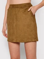 Spódnice - Vero Moda Spódnica mini Donnadina 10210430 Brązowy Regular Fit - miniaturka - grafika 1