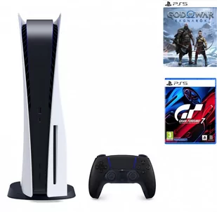 SONY PlayStation 5 + God of War Ragnarok + Gran Turismo 7 + DualSense Wireless Controller Black - Konsole Playstation - miniaturka - grafika 1