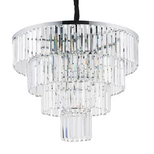 Nowodvorski Luksusowy żyrandol kryształowy CRISTAL SILVER 12x E14 40W srebrny 7615 - Lampy sufitowe - miniaturka - grafika 1