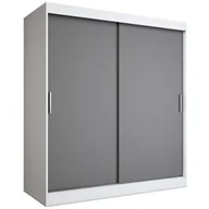 Szafy - Szafa przesuwna 180 cm biel + antracyt E1-L44 - miniaturka - grafika 1