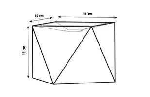 Abażur DIAMENT 16 x 16 x 16 - Oprawy, klosze i abażury - miniaturka - grafika 1