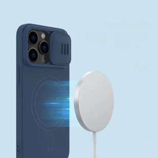 Nillkin CamShield Magnetic Silicone Case etui iPhone 14 Pro Max magnetyczny MagSafe pokrowiec z osłoną na aparat zielony - Etui i futerały do telefonów - miniaturka - grafika 11