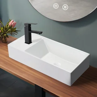 NETTLIFE Ceramic Countertop Bathroom Sink - Umywalka kwadratowa - Umywalki NETTLIFE Ceramic Countertop Bathroom Sink - Umywalka kwadratowa - Umywalki - miniaturka - grafika 1