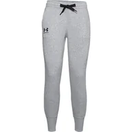 Spodnie sportowe damskie - Spodnie damskie Under Armour Rival Fleece szary melanż - miniaturka - grafika 1