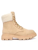 Botki damskie - Calvin Klein Trzewiki V3A5-83125-1628500 D Beżowy - miniaturka - grafika 1