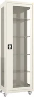 Meble i wyposażenie gabinetów medycznych - MDB/1k.9010 mobilna szafa lekarska 1-skrzydłowa 1-komorowa biała na kołach - miniaturka - grafika 1