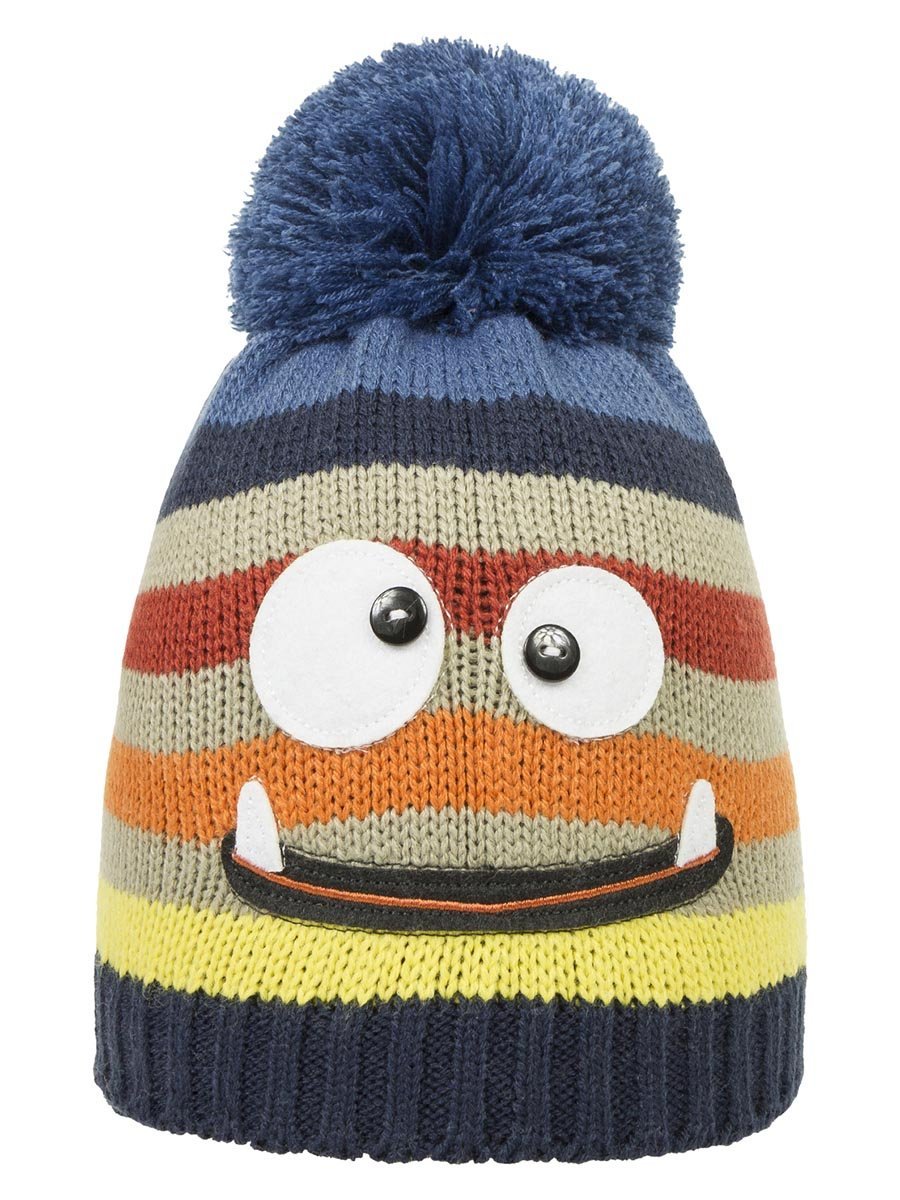 Dziecięca czapka zimowa z pomponem niebieska Doll