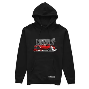 Czarna bluza z kapturem VROOM-XL - Odzież do sportów motorowych - miniaturka - grafika 1