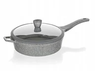 Patelnie - PATELNIA GŁĘBOKA z pokrywą ALUMINIUM 28 cm GRANITE - miniaturka - grafika 1